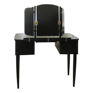 1940s Scandinavian Vanity Dressing Table With Its Triptych Mirror