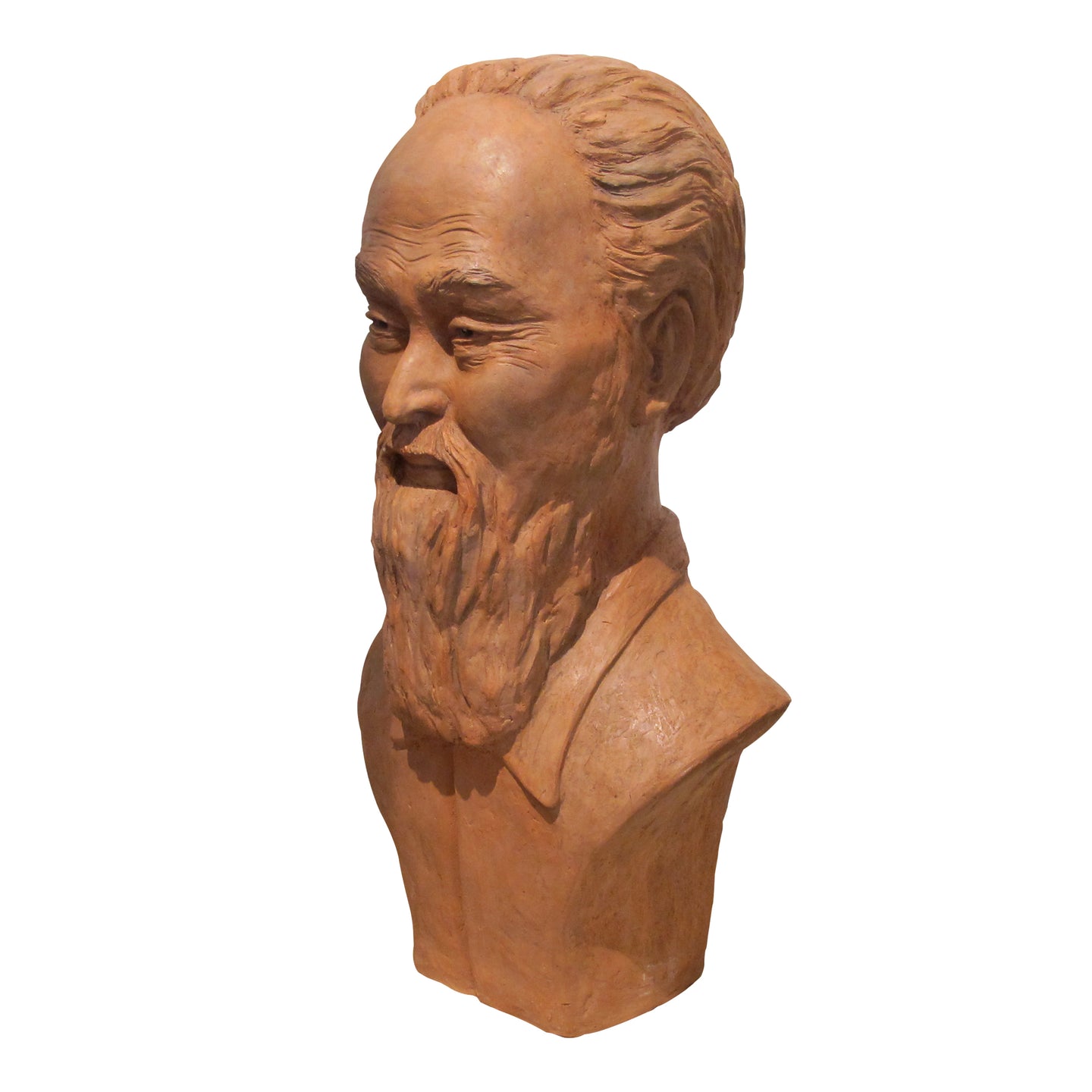 1920s Terracotta Sculpture Bust Of A Chinese Man, French