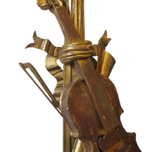 Load image into Gallery viewer, Italian 1950s Carved Wood Violin Musical Table Lamps
