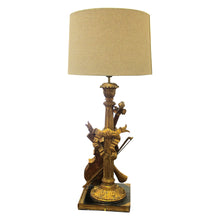 Load image into Gallery viewer, Italian 1950s Carved Wood Violin Musical Table Lamps
