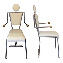 Load image into Gallery viewer, 1970s French Pair of Structural Occasional Chairs Newly Upholstered
