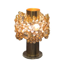 Load image into Gallery viewer, 1960’s Austrian Brass and Crystal Table Lamp by Lobmeyr
