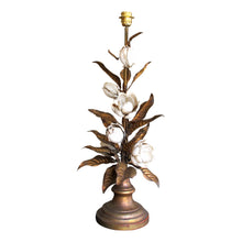 Load image into Gallery viewer, Italian 1950s Large Pair of Floral Toleware Table Lamps
