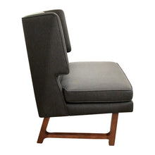Load image into Gallery viewer, English Modern Large Wingback Armchair with its Matching Stool
