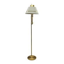 Load image into Gallery viewer, Swedish 1970s Pair of Brass and Metal Bracket Floor Lamps White Shades
