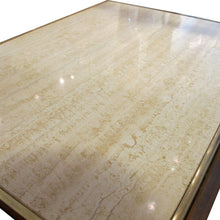 Load image into Gallery viewer, Italian 1970s Pair of Travertine Top Side Tables by Willy Rizzo
