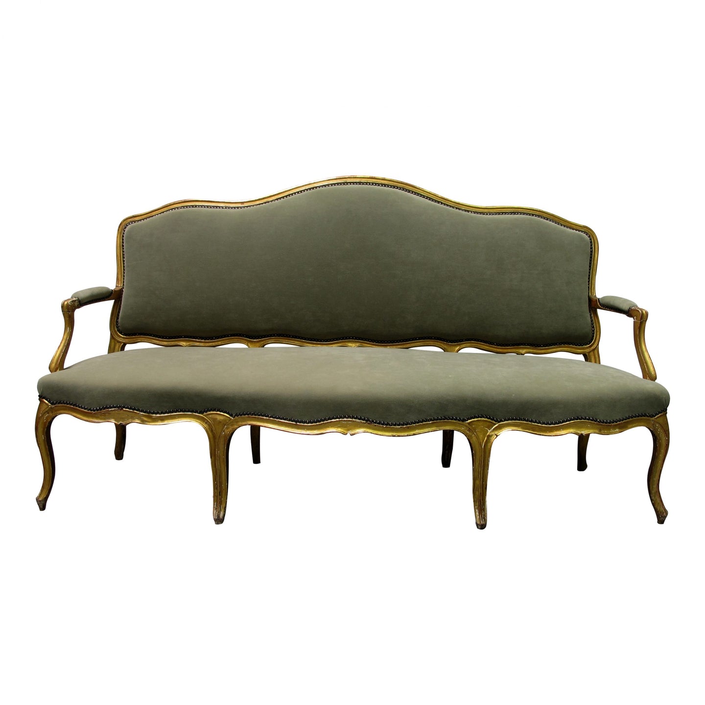 Late 19th Century French gilded sofa, Louis XV style