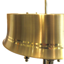 Load image into Gallery viewer, 1970s Swedish Pair of Brass Floor Lamps With Brass Large Metal Shades
