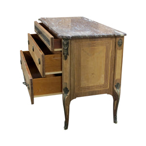 Mid-Century Louis XVI Style Swedish Chests of Drawers/Commodes with Marble Tops