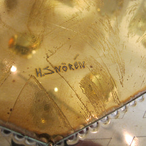 1970s Pair of Brass Side Table Signed Harry Snören, Sweden