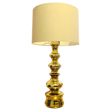 Load image into Gallery viewer, 1970&#39;&#39;s Large Pair of Gold Glass Table Lamps, Swedish
