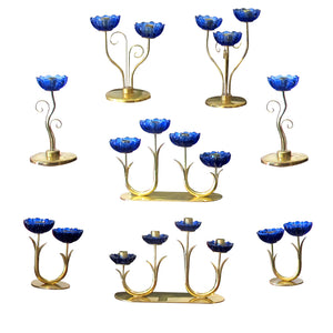 1950s Set of 8 Candleholders designed by Gunnar Ander for Ystad Metall, Swedish