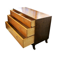 Load image into Gallery viewer, 1920s/30s Swedish Chest of Drawers with Birch Veneers and Brass Handles

