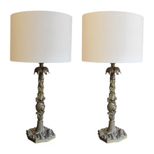 Load image into Gallery viewer, Early 1900s Pair of Art Nouveau Bronze Table Lamps, French
