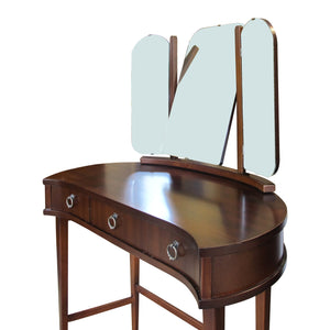 1940S Scandinavian Vanity Dressing Table With Its Triptych Mirror