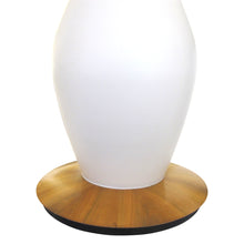 Load image into Gallery viewer, 1950s Vase-Shaped White Glass Opaline Floor Lamps with Tall Conic Lampshades

