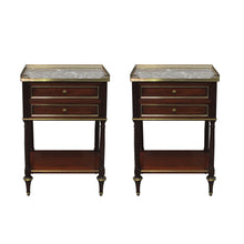 Load image into Gallery viewer, Pair of Louis the VXI style early 20th century mahogany bedside tables
