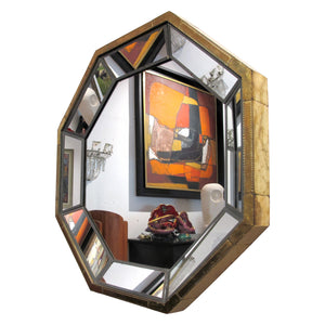 1970s Large Octagonal Multi Sectional Mirror By Rodolfo Dubarry, Spanish