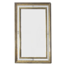 Load image into Gallery viewer, 1970s Large Rectangular Brass-clad Multi-Sectional Mirror by R. Dubarry, Spanish
