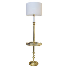 Load image into Gallery viewer, 1970s Pair of Brass Floor Lamps with Integrated Side Tables, Swedish
