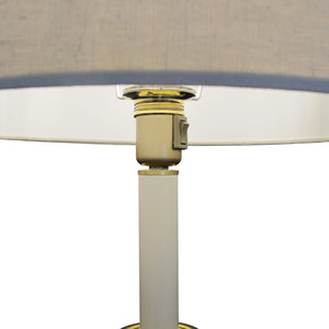 1970s Pair of Brass Floor Lamps with Integrated Side Tables, Swedish