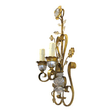 Load image into Gallery viewer, 1970s Pair of Gilt Iron Wall Lights in the Style of Maison Baguès, Italian
