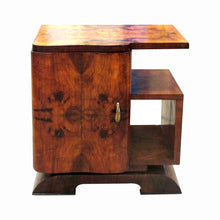 Load image into Gallery viewer, 1930s Art Deco Walnut Veneers Pair of Nightstands-Bedside tables, French
