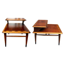 Load image into Gallery viewer, 1960s Pair of Modernist Two Tiers Walnut Side Tables, French
