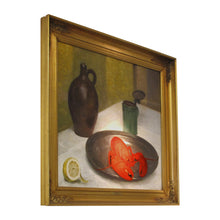 Load image into Gallery viewer, 1926 Still Life Oil On Canvas of a Lobster by Carl Vilhelm Meyer, Danish
