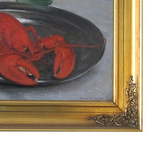 Load image into Gallery viewer, 1926 Still Life Oil On Canvas of a Lobster by Carl Vilhelm Meyer, Danish
