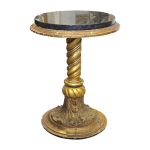 Early 1900s Pair of Wood and Gilt Gesso Side Tables-Gueridons, French