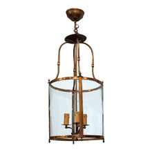 Load image into Gallery viewer, Late 19th Century Pair of Neoclassical Style Curved Glass Brass Lanterns, French
