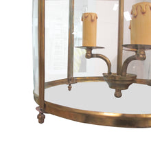 Load image into Gallery viewer, Late 19th Century Pair of Neoclassical Style Curved Glass Brass Lanterns, French
