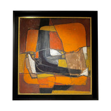 Load image into Gallery viewer, Mid-Century Modern Abstract Oil Painting on Canvas, Scandinavian
