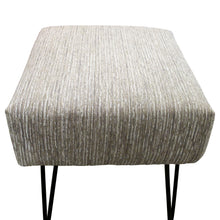 Load image into Gallery viewer, 1950s Pair of Occasional Stools Newly Upholstered with Metal Hairpin Legs, French
