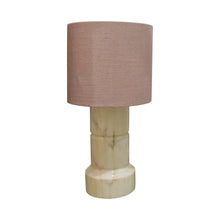 Load image into Gallery viewer, 1960s Pair of Cream Marble Cylinder Table Lamps, Italian
