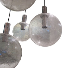 Load image into Gallery viewer, 1960s Five Glass Globes Pendant Ceiling Light by Doria Leuchten, German
