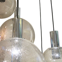 Load image into Gallery viewer, 1960s Five Glass Globes Pendant Ceiling Light by Doria Leuchten, German
