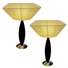 Load image into Gallery viewer, Italian 1950s Large Conical Pair of Tables with Large Lampshades

