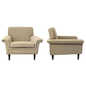 1970s Danish His and Her’s Set of Armchairs By Johannes Andersen