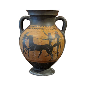 Early 20th Century Italian Set Of Three Decorative Etruscan Style Lekythos Vases