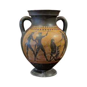 Early 20th Century Italian Set Of Three Decorative Etruscan Style Lekythos Vases