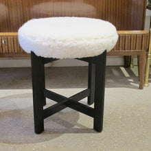 Load image into Gallery viewer, 1960s Pair of Teak Frame Stools Newly Upholstered, Scandinavian
