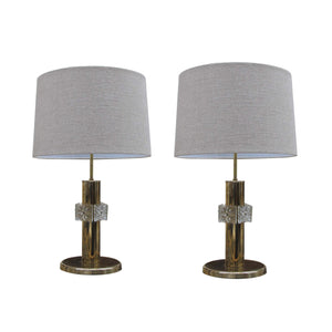 Vintage brass table lamps