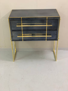 Pair of Blue Black Chests of Drawers