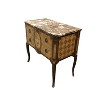 Load image into Gallery viewer, Pair of marquetery cabinets with marble top, Swedish early 20th century
