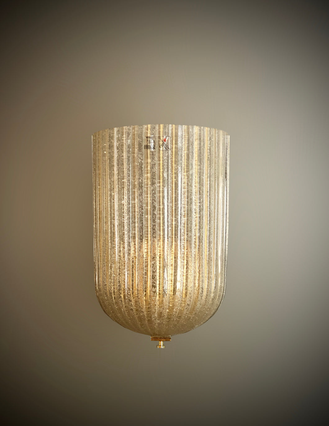 Pair of Venetian frosted glass wall lights