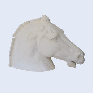 Life size plaster sculpture of a horse head, French, early 20th century
