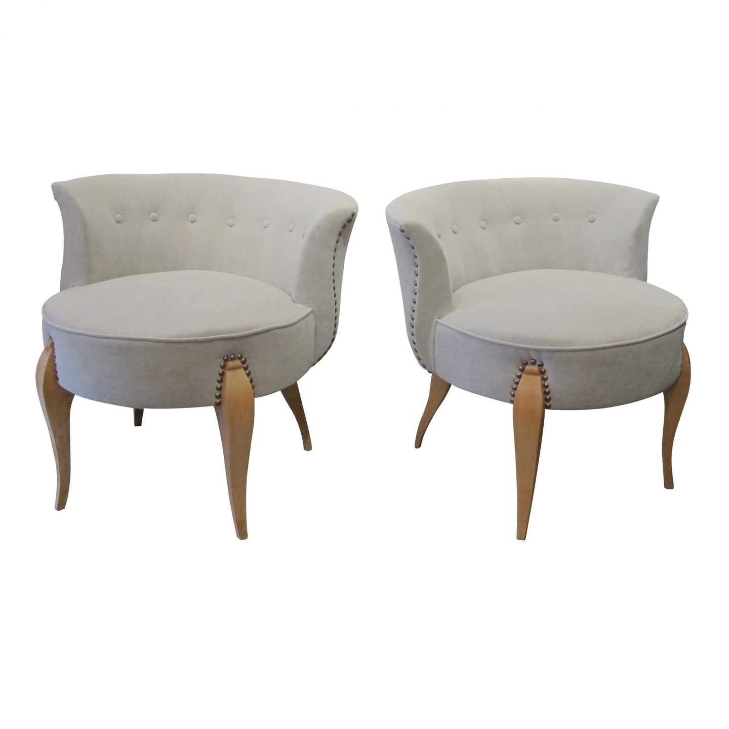 A pair of occasional chairs, Mid century, French