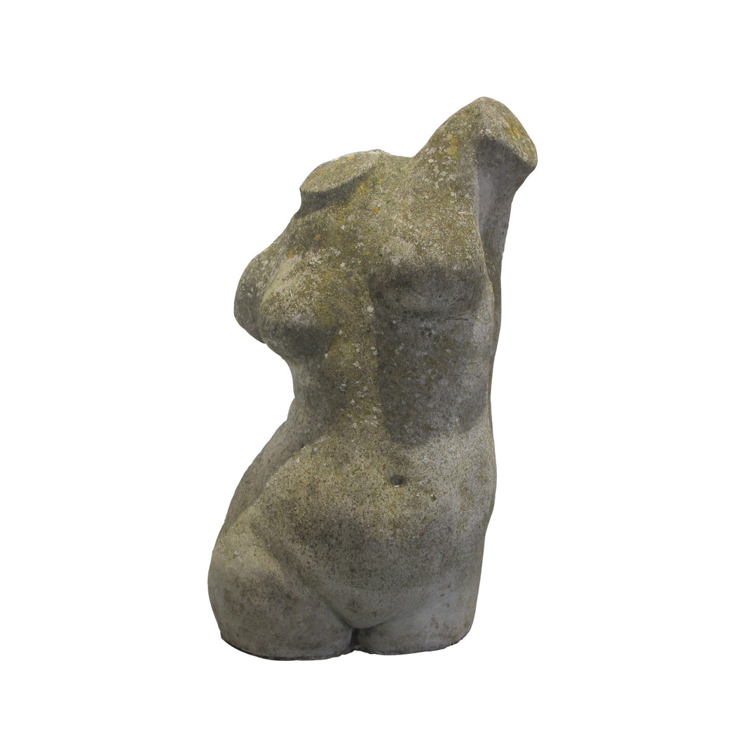English stone sculpture of a woman torso